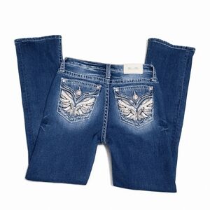Miss Me Women's Midrise Boot Cut Jeans SIZE 25, Inseam 26.5"